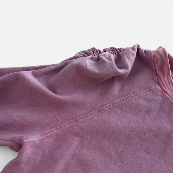 Boho Indie Anthropologie Rose-Dyed Ruched Sweatshirt Cozy French Terry (XS) - Picture 5 of 8